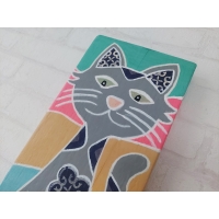 Obraz na desce - Kot Chaplin